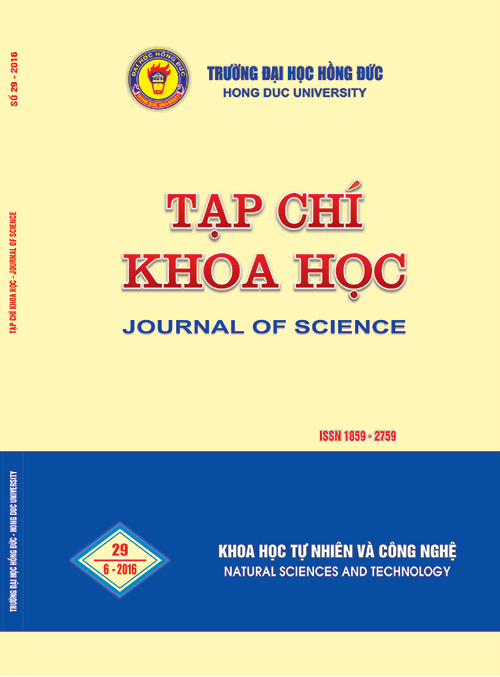 Tạp chí khoa học số 29 - Trường Đại học Hồng Đức