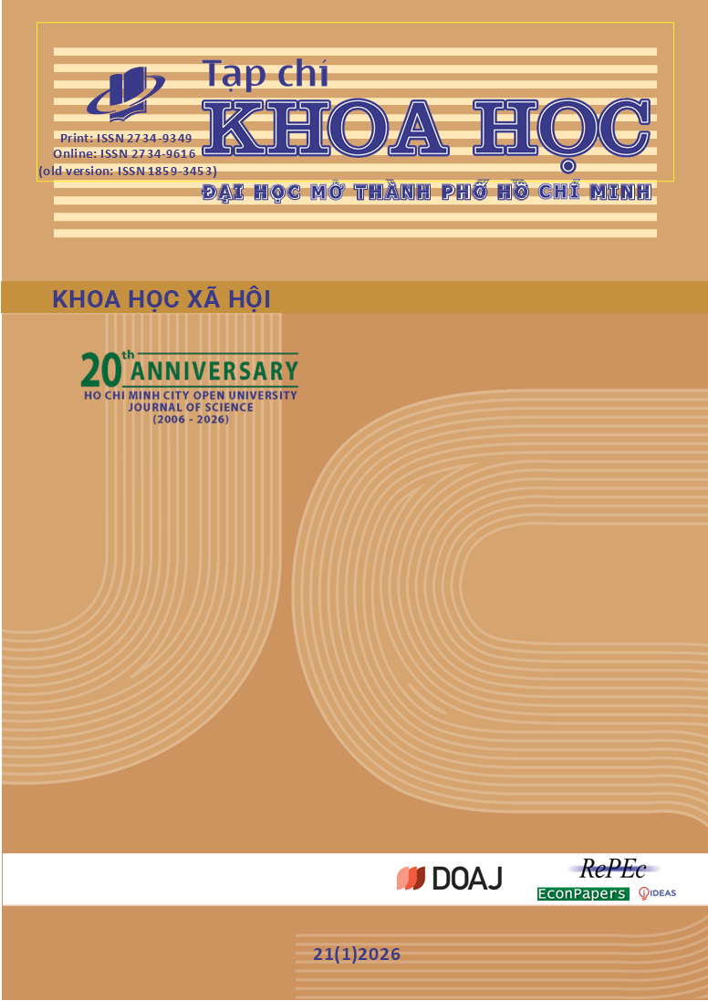 Tạp chí khoa học Đại học Mở Thành phố Hồ Chí Minh - Khoa học Xã hội