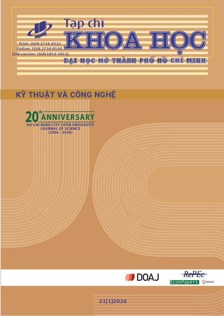 Tạp chí khoa học Đại học Mở Thành phố Hồ Chí Minh - Kỹ thuật và Công nghệ