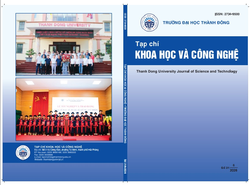 					Xem Số 21 (2026): TẠP CHÍ KHOA HỌC VÀ CÔNG NGHỆ - Trường Đại học Thành Đông
				